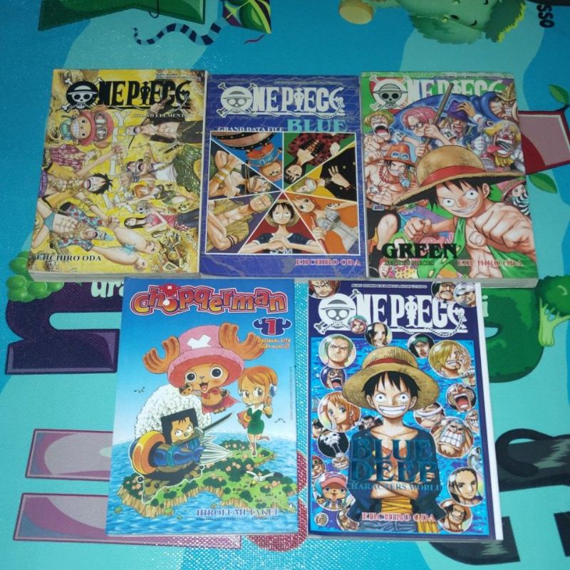 ONE PIECE DATABOOK YELLOW BLUE GREEN BLUE DEEP