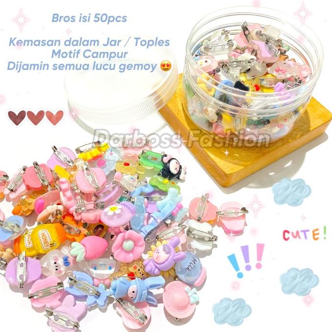 BROS CLAY RESIN ISI 100pcs / BROS DAGU BROS ANAK BROS HIJAB BROS KECIL