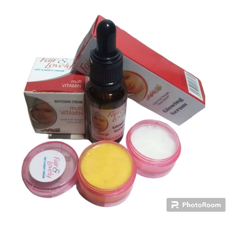 Paket Cream Fair& Lovely Susun+Serum fair Lovely Glowing