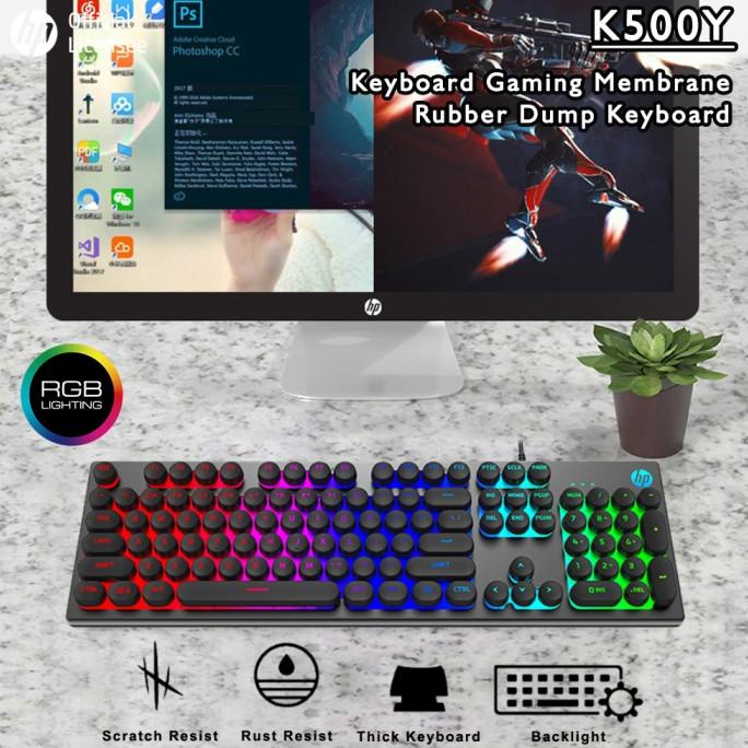 Keyboard Gaming HP K500Y - RGB Membrane (Rubber Dump) Keyboard