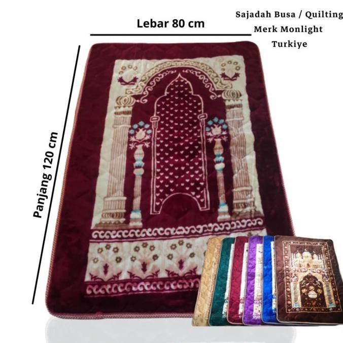 Sajadah Turki Busa,Tebal, Lembut quilting /Sajadah Turky/Sejadah Turki