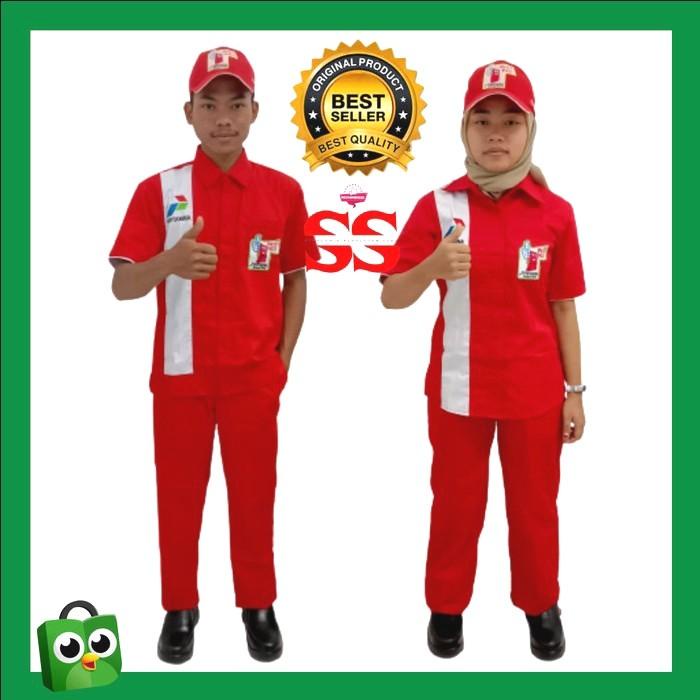 Terlaris Seragam + Topi Spbu Pertamina | Baju Operator,Pengawas,Office Boy Spbu