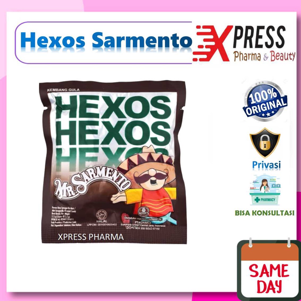 

⚡XPRESS⚡ Hexos Sarmento Permen Pelega Tenggorokan Sakit Heksos
