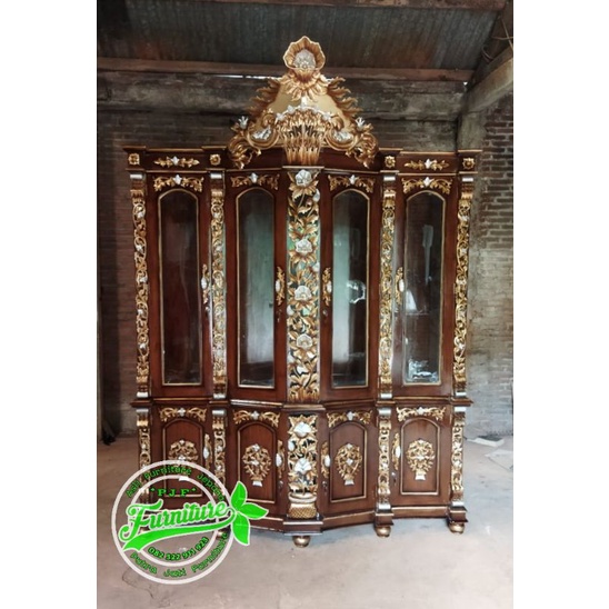 Lemari Hias Kayu Jati▪︎Lemari Pajangan Pintu 4