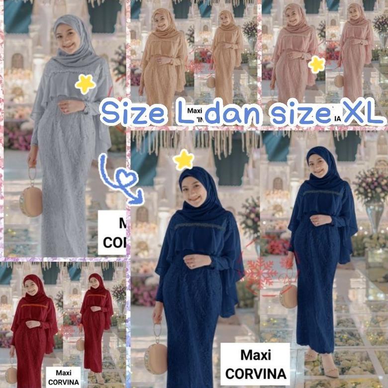 DRESS BROKAT DUYUNG/MX CORVINA - 123/MAXY DRESS/LAMARAN/NIKAHAN/PESTA/WISUDA/ GAON PANJANG WANITA