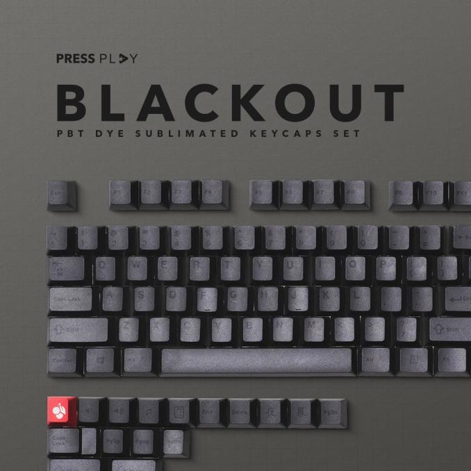 BLACKOUT PBT Dye Sub Keycaps Keycap Set