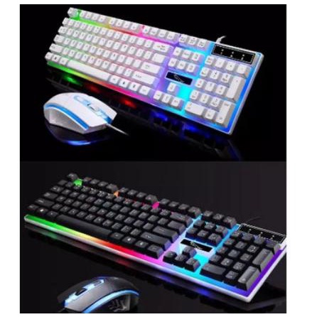 keyboard gaming and mouse rgb set SHIPADOO D280-hitam/putih