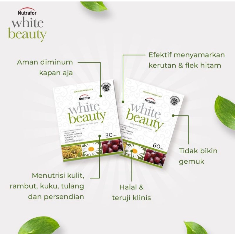 Nutrafor White Beauty isi 30 kapsul dan 60 kapsul free GIFT