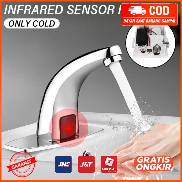 Keran Wastafel Sensor Otomatis Touchless Bathroom Sink Faucet HZY-12