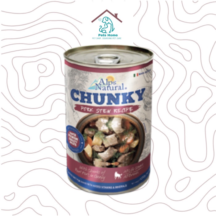 ALPS NAT CHUNKY PORK STEW 415GR - DOG FOOD