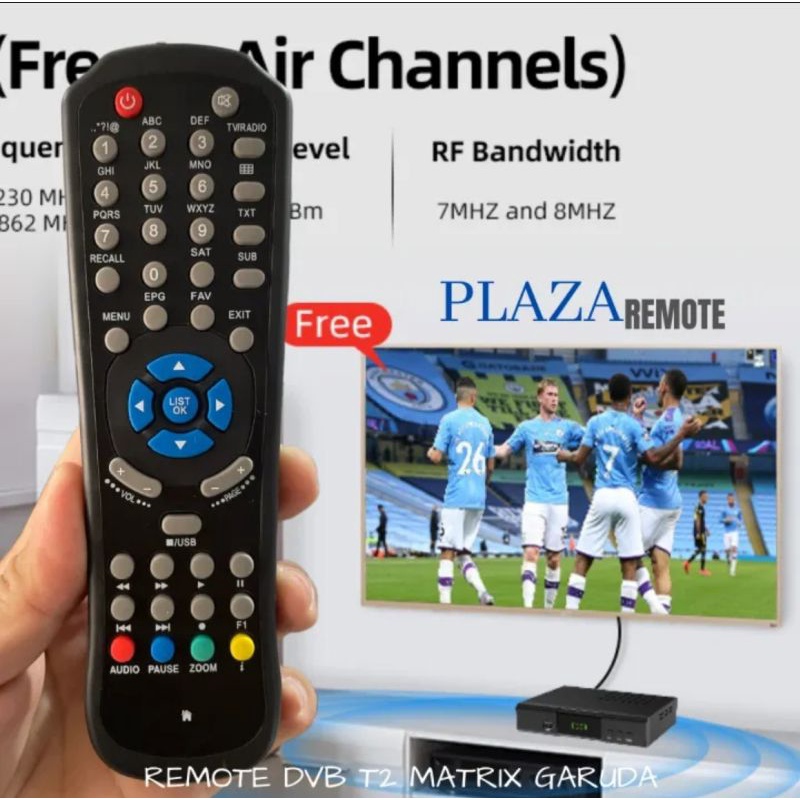 Remot Remote STB DVB T2 Matrix Garuda Parabola Receiver