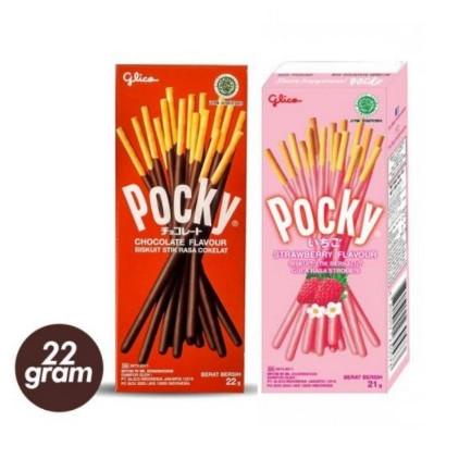 

Promo Hari Ini" Glico Pocky Chocolate 220 gr (10 x 21 gr) / Strawberry Flavour 210 gr (10 x 21 gr) / Cookies & Cream (10 x 20 Gr)