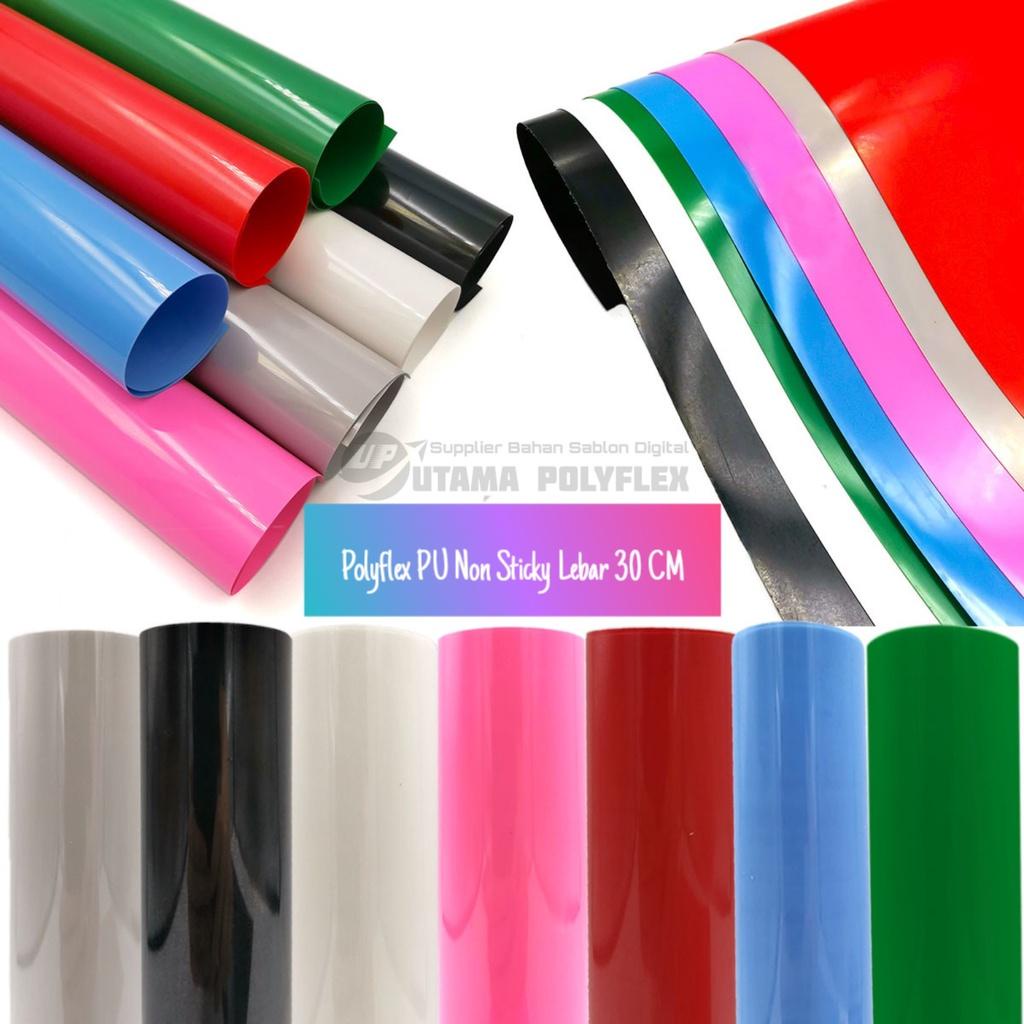 

(Khusus Rollan 50 Meter) Polyflex PU Lebar 30 cm Non Sticky / Bahan Sablon Poliflex / Polyflek