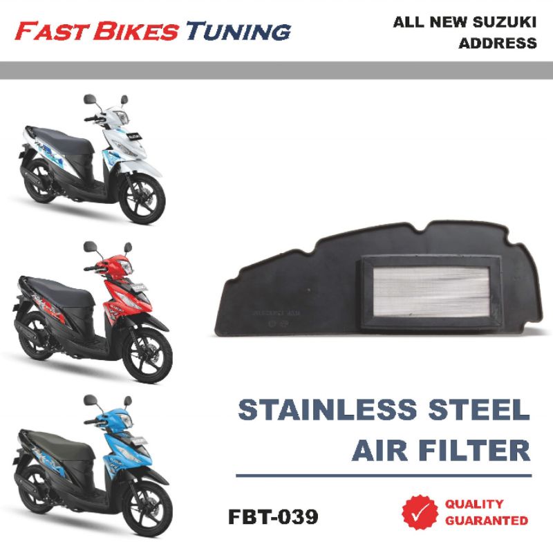FILTER UDARA SUZUKI ADDRESS - FILTER UDARA STAINLESS - SARINGAN UDARA ADDRESS - FILTER UDARA - FILTE