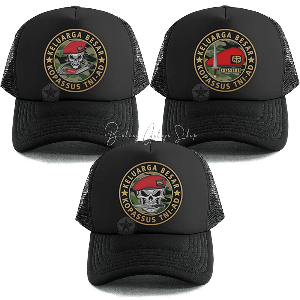 Topi Skull Keluarga Besar Kopassus Angkatan Darat Istimewa &amp; Murmer