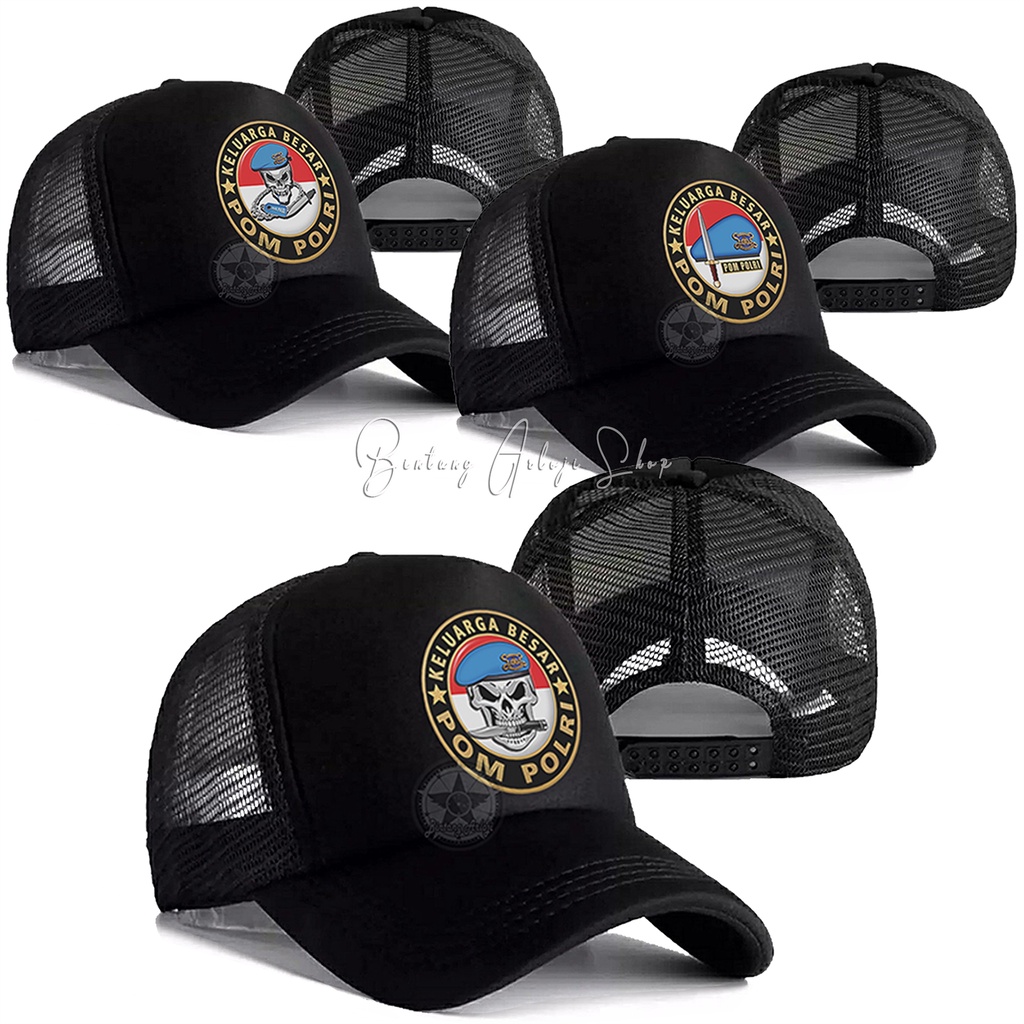 Topi Skull Keluarga Besar POM Polri Istimewa &amp; Murmer