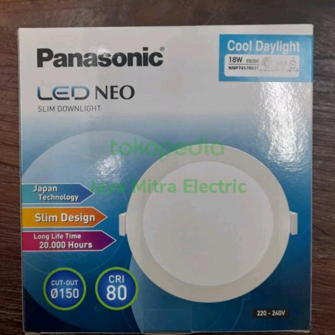 Lampu Panel LED / Slim Downlight LED Neo Panasonic 18Watt NNP74578031