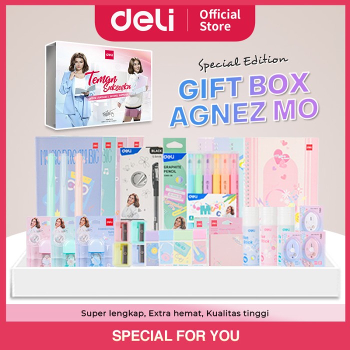 

Discount [DELI X AGNEZ MO] Deli Gift Box / Set Alat Tulis Edisi Spesial IP638 /ALAT TULIS