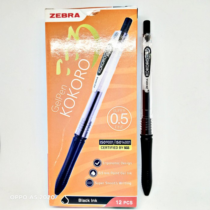 

TERBARU PULPEN KOKORO GEL 05MM ZEBRA (12 PCS) /ALAT TULIS AESTHETIC/ALAT TULIS SET/ALAT TULIS