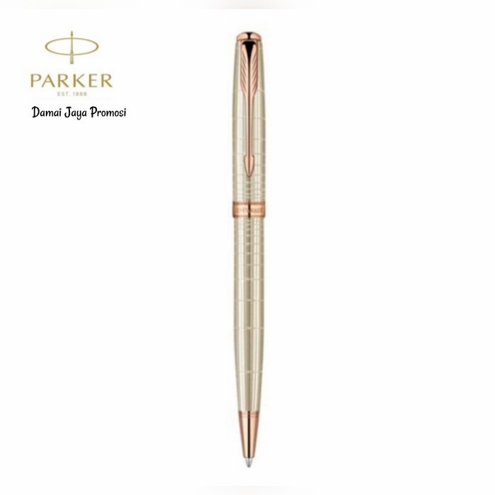 

TERBARU Pen Parker Sonnet 13 Silver Gold Premium Mewah Original Trim Ballpoint /ALAT TULIS