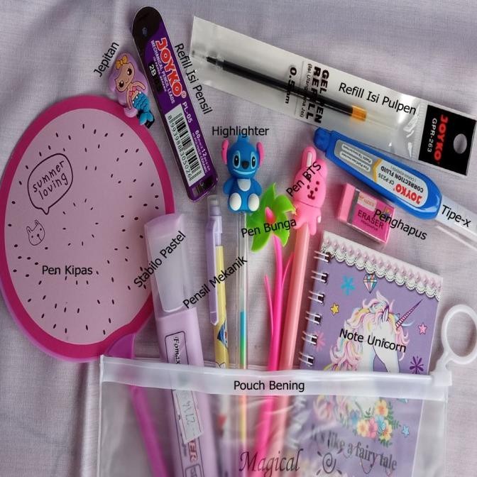 

TERLARIS Paket Alat Tulis Anak Sekolah Lengkap Peralatan Kantor Pulpen Gel /ALAT TULIS