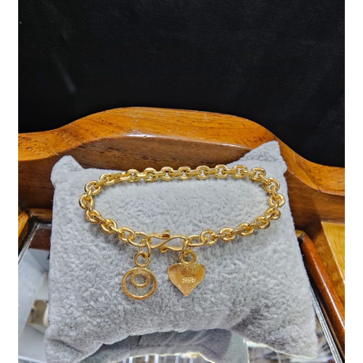 gelang belitung anak bahan emas lapis pm 999