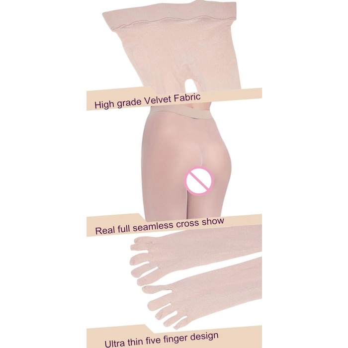 Pantyhose 5 Jari Tipis Seamless 360 Velvet Ultra Thin Lima Stocking 028