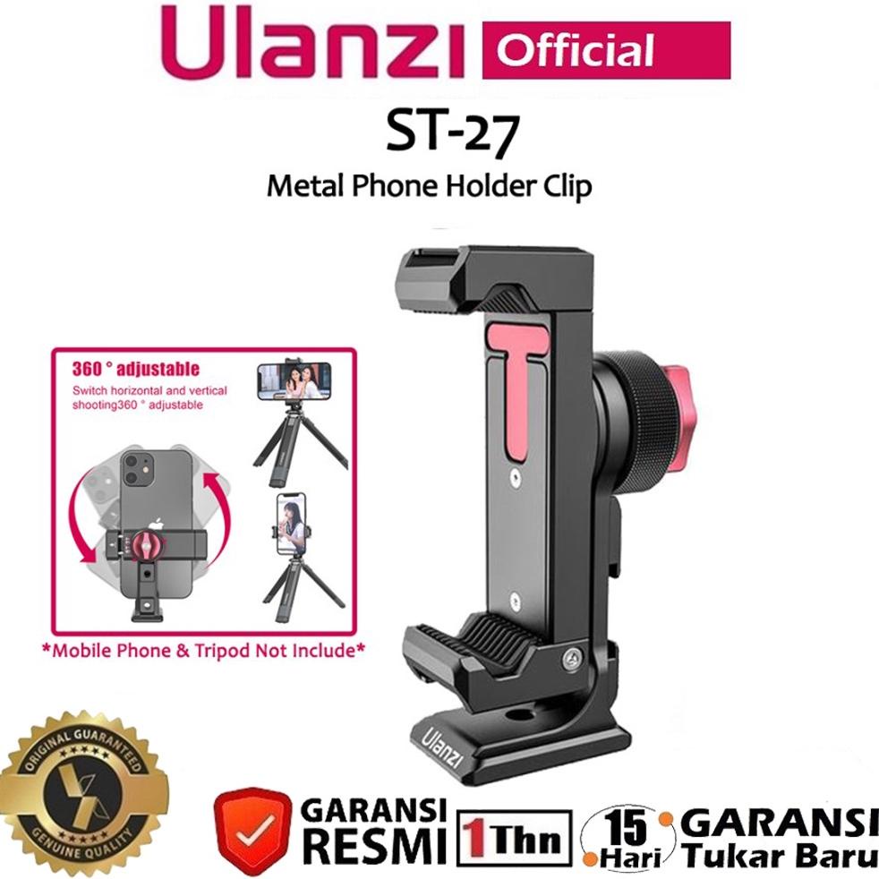 Ulanzi St-27 Metal Smartphone Phone Holder Hp Tripod Mount