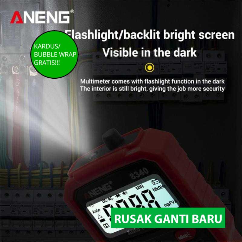 (BISA COD!!!) ANENG Digital Multimeter Voltage Tester - 8340