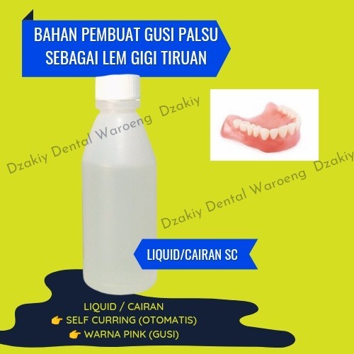 Diskon Lem Gigi Palsu Patah Permanen Gusi Palsu Powder Liquid Self Curring SC Jual