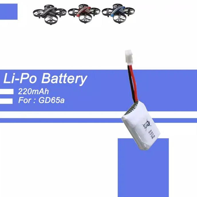 BATERAI 220MAH QUADCOPTER FOR APEX GD-65 MINI DRONE BERKUALITAS