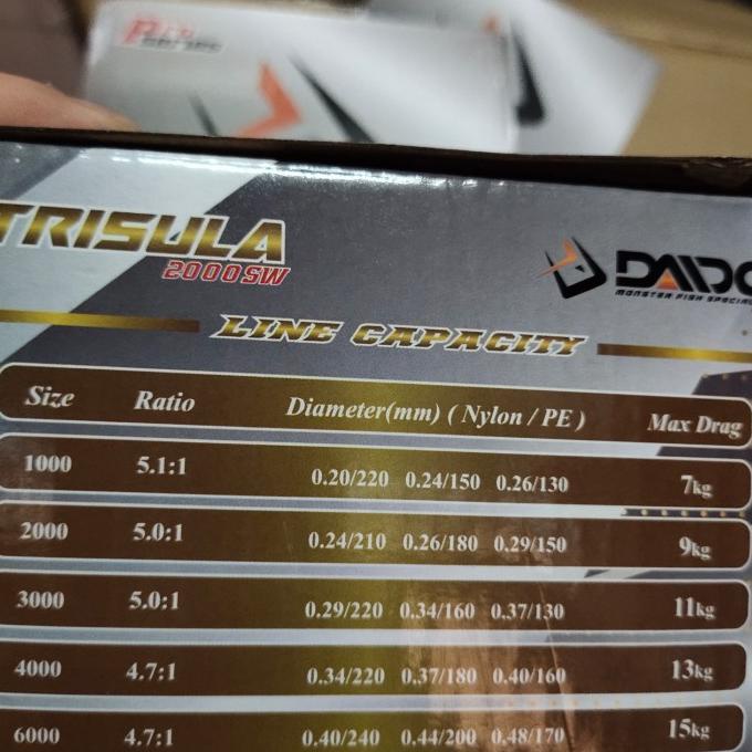 reel daido trisula sw pilihan 1000 2000 3000 4000 6000 metal body