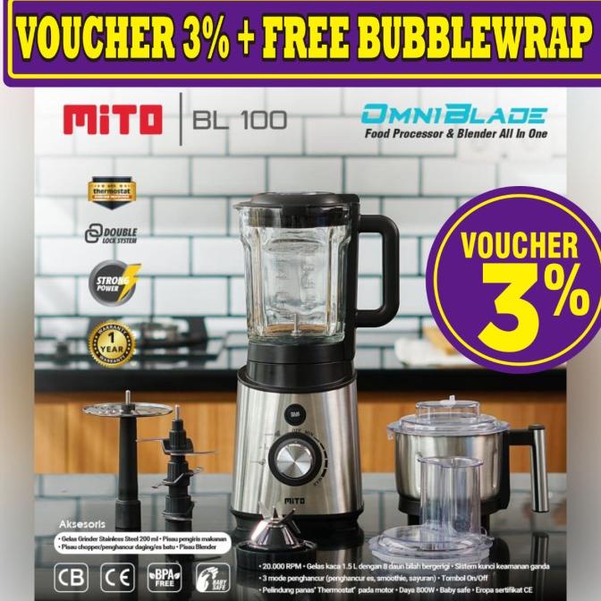 MITOCHIBA MITO FOOD PROCESSOR BL100 BL 100 OMNI BLADE GARANSI RESMI