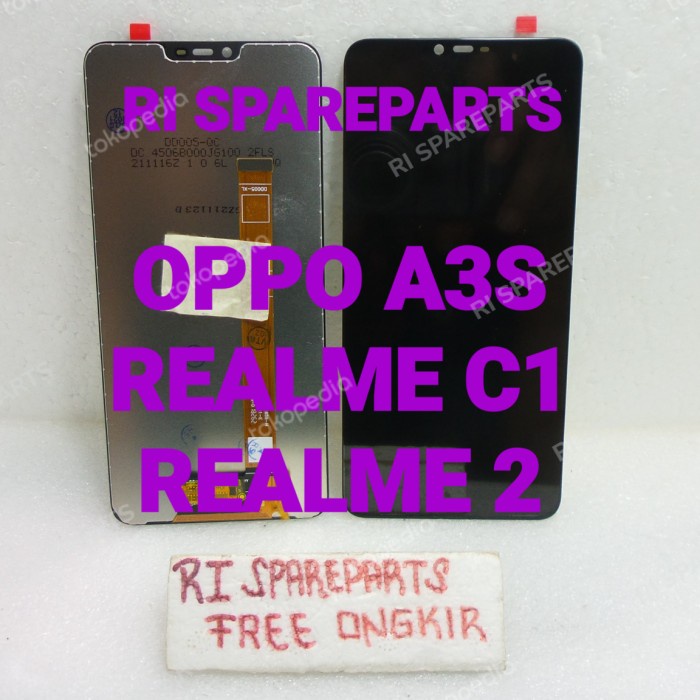 TERMURAH LCD+ TOUCHSCREEN OPPO A3S/REALME 2/ REALME C1 ORIGINAL TERBARU