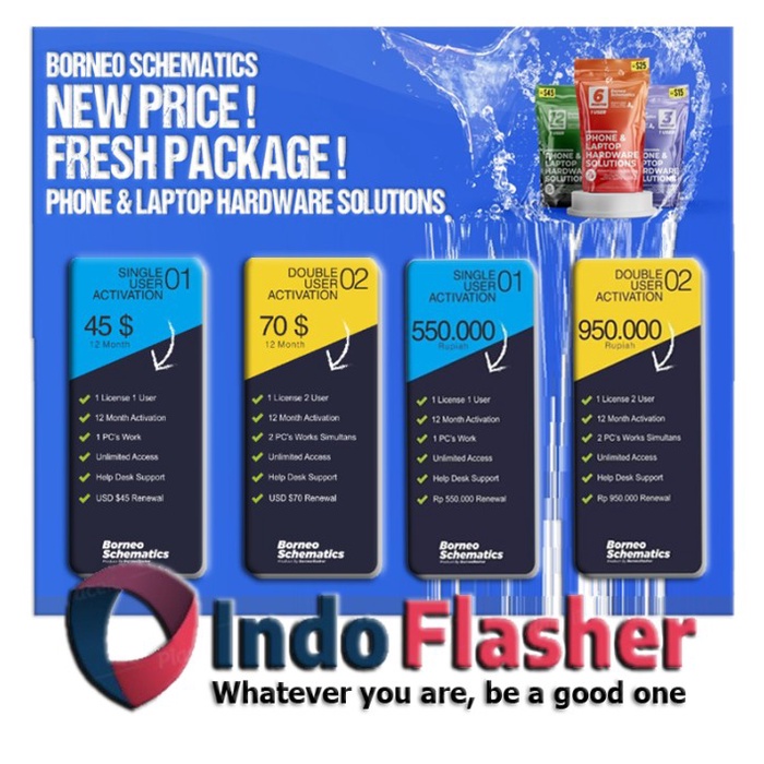 BORNEO SCHEMATIC HARDWARE SOLUTION SINGLE SKEMATIK BORNEO FLASHER 1 PC ORIGINAL TERBARU