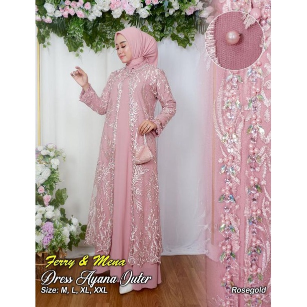 Dress 2in1 Cardigan Kekinian Pevita Original Butik