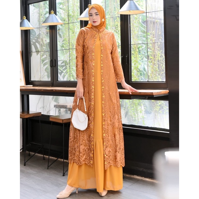 READY GAMIS SHABIRA/GAMIS KONDANGAN PESTA/GAMIS TERBARU/GAMIS MEWAH