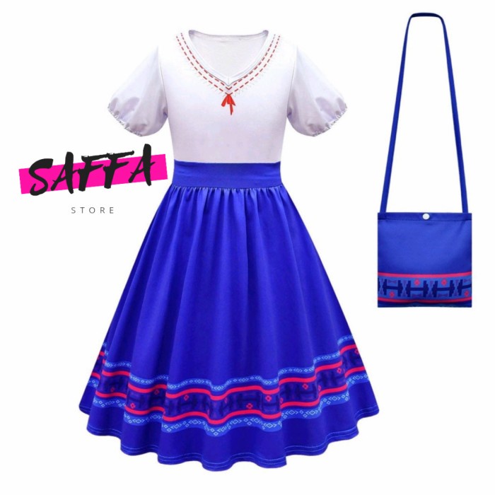 Kids Encanto Luisa Madral Dress Disney Import Umur 4-1 Tahun
