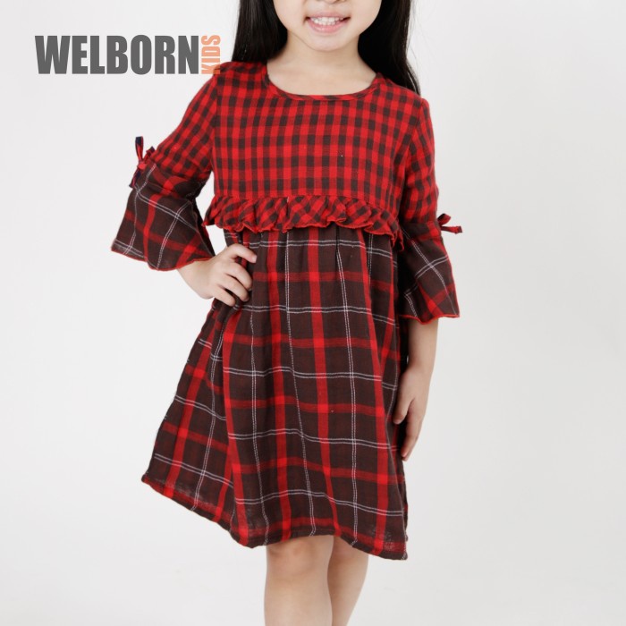 Welborn Kids Lyla Red Dress Anak Perempuan