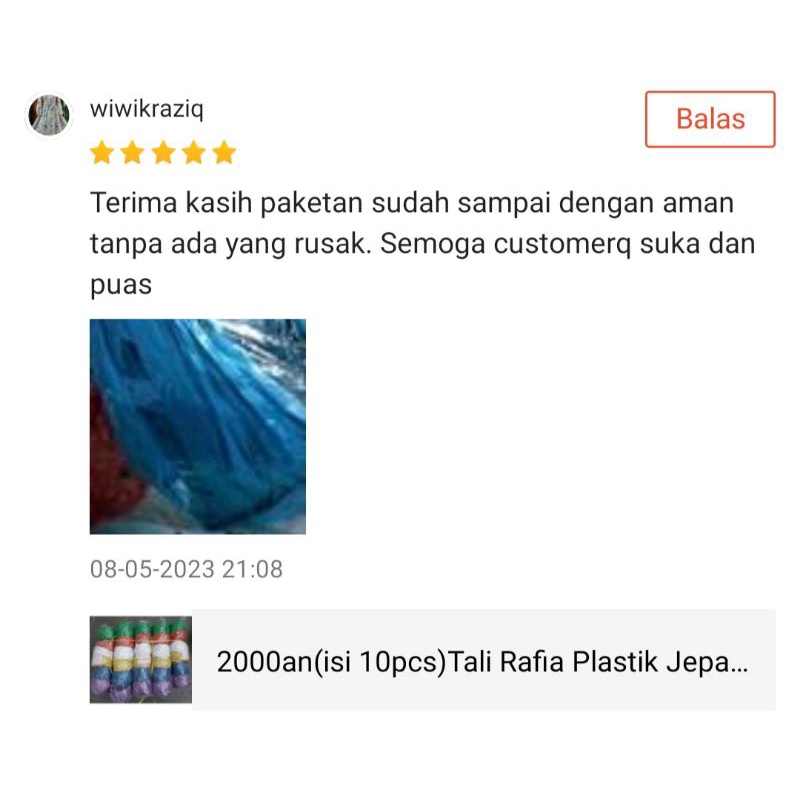 2000an(isi 10pcs)Tali Rafia Plastik Jepang Gulungan Kecil Warna-Warni Panjang Kuat Berkualitas Ecer Murah Grosir