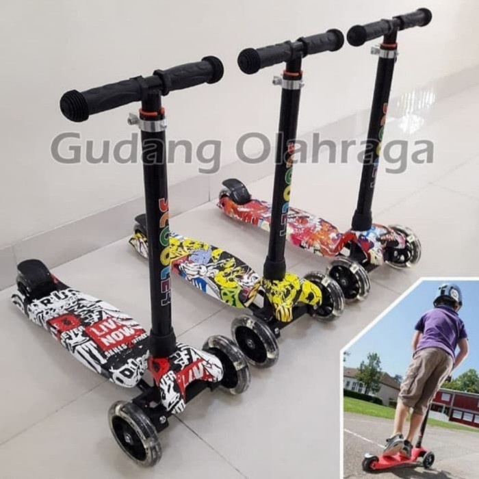 Skuter Anak Sekuter Otoped Mainan Anak / Scooter Roda 3 Kickboard (H4J4) Outdoor Terlaris Sekuter Ro
