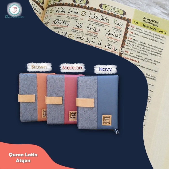 Ready Alquran Quran Kecil Latin Terjemahan Atqan Premium Zipper Ukuran B6
