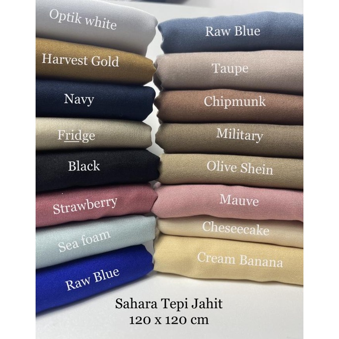 Hijab Jilbab Kerudung Segiempat Syar'i Polos Voal Superfine Tepi Jahit