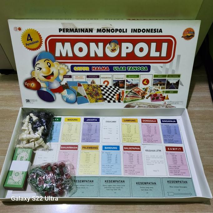Monopoli Super Jumbo 4 in 1 Bahasa Indonesia