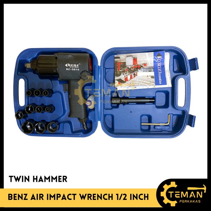 BENZ BZ5816 Air Impact Wrench 1/2 Inch TWIN HAMMER / Bor Angin Buka Baut / ALAT BUKA BAUT ANGIN