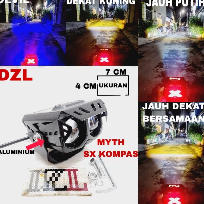 MYTH lampu tembak led laser d2 sx kompas 2 mata senja devil 5 mode