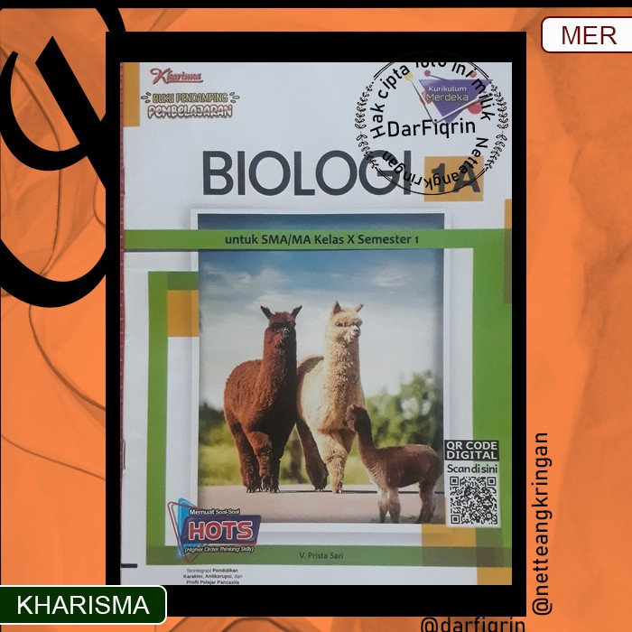 LKS Biologi Kelas 10 11 Semester 1 SMA/MA KURMER Kurikulum Merdeka-Kharisma-HOTS-Prista