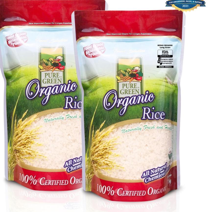 

Termurah | KF7 | Puregreen Organic Rice Beras Organik White Long Grain Paket 2 x 1 kg