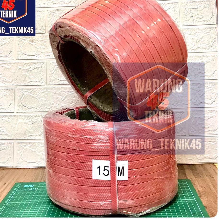 

Di Borong yuk Plastik strapping Straping Band 15 mm Berat 7 kg Tali Merah Straping 234#