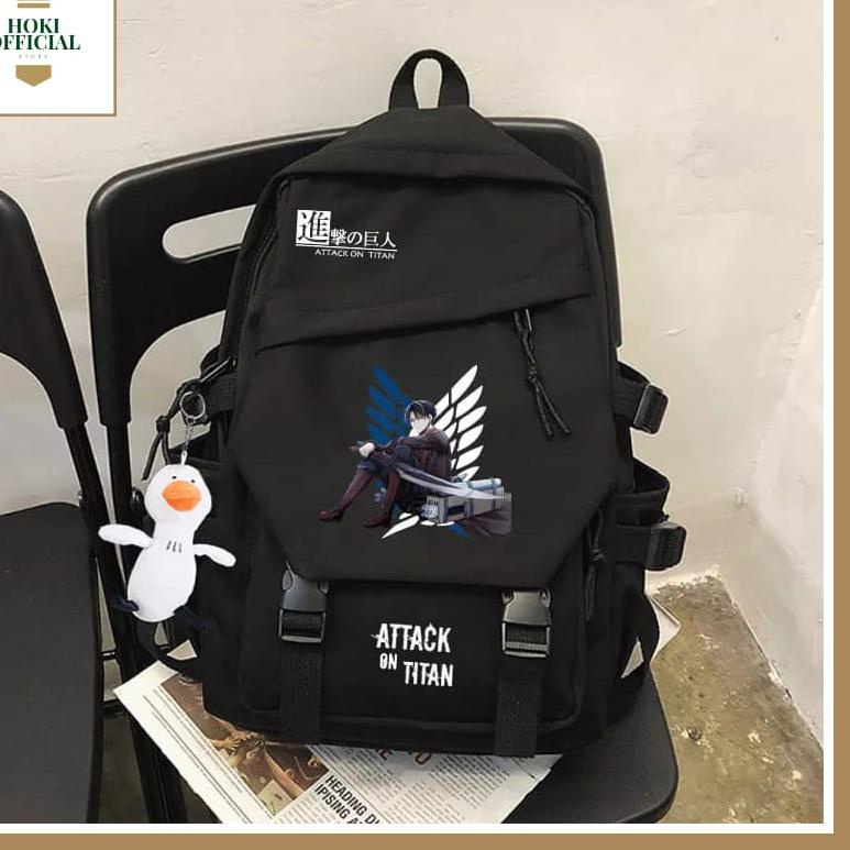 Best Product♔ [COD] Attack On Titan Ransel Pria Wanita Kapasitas Besar Tas Sekolah Ransel Anime Sabl